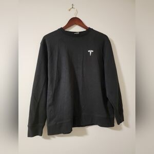 Tesla Black Crewneck Sweatshirt. Medium